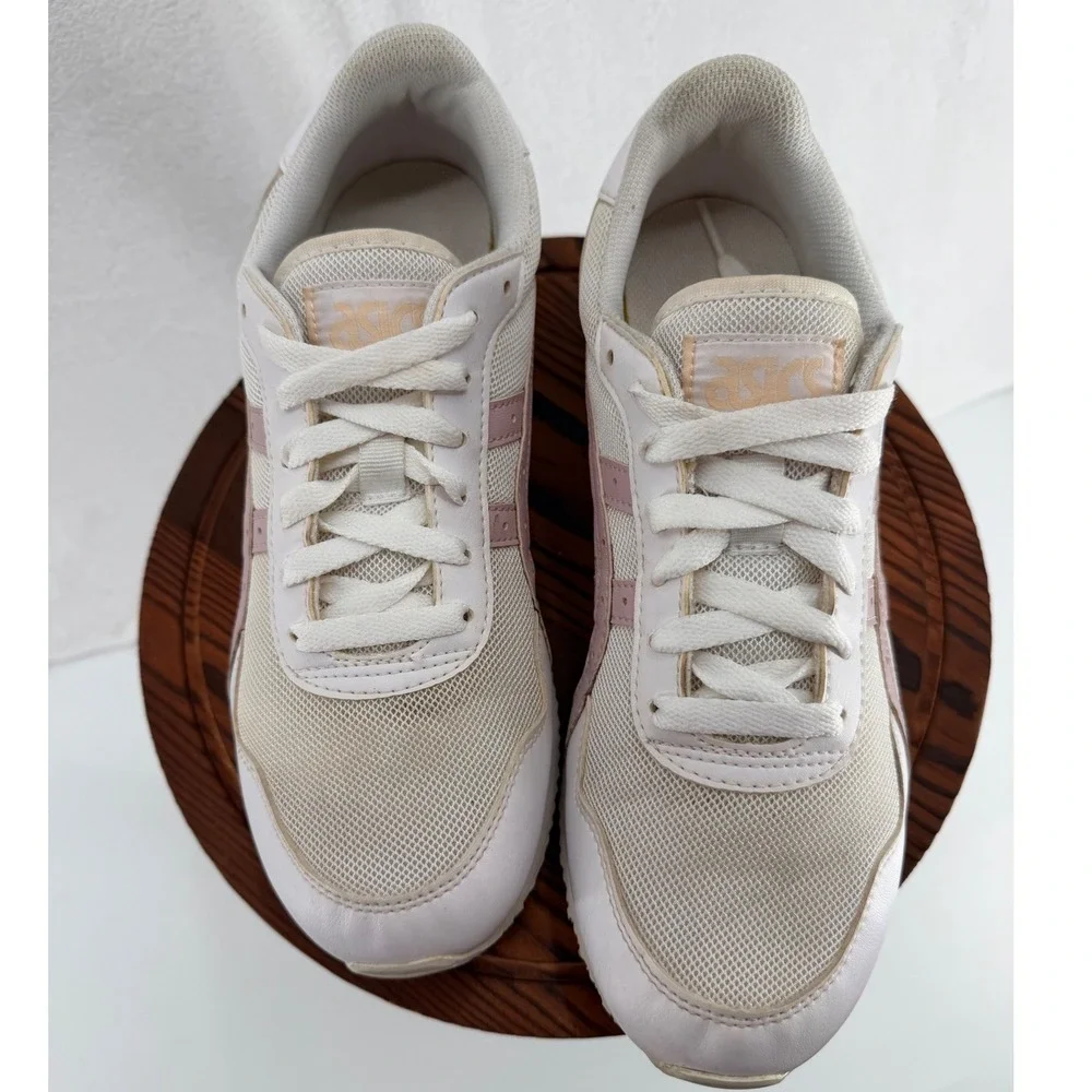 ASICS Tiger Runner Womens Sneakers 192A160 Cream Rose Gold Pink Size 9 US